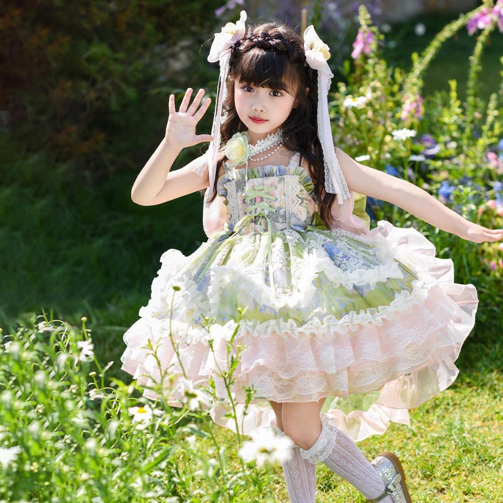 Girls' Wizard of Oz Lolita Puffy Summer Dress - Princess Birthday Party Outfit