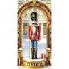 Nutcracker Soldier Door Cover Lining For Christmas Doors Xmas Outdoor Decoration For Front Door Home Christmas Party Supplies