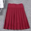 Sharphon Pleated Wine with Elastic 45cm Mini for High School School Amusement REI203 Skirt, Red, Flattering, Pettipants, Waist, Sexy, Length, Lined,