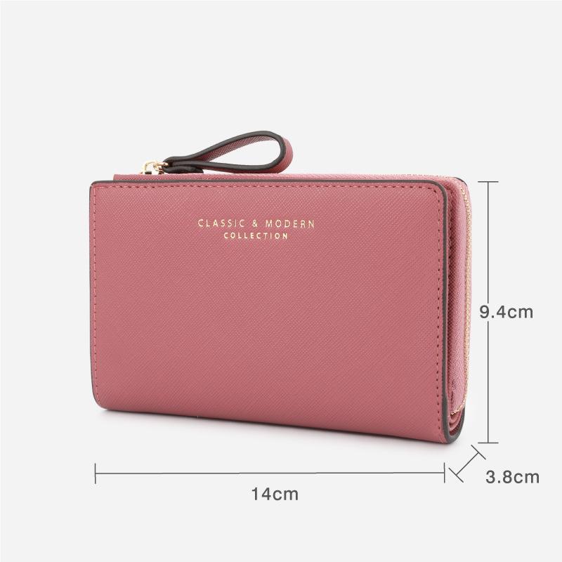 Linyan 2026 Women's High-Grade Cross Grain Short Wallet with Large Capacity