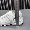 Leather mesh Forrest Gump shoes women's 2025 summer new round head thick sole thin breathable cowhide casual sports shoes tide