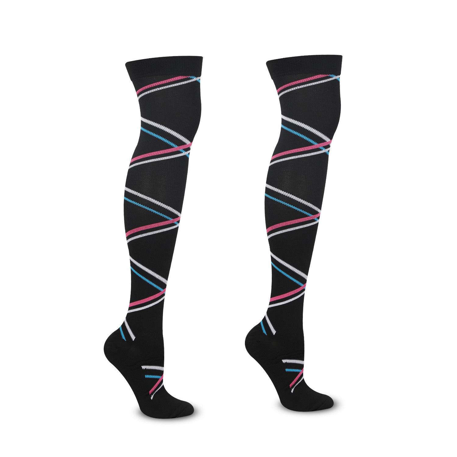 

Уличные компрессионные носки выше колена для бега, велоспорта и пеших прогулок - Открытый носок, эластичная поддержка. L/XL