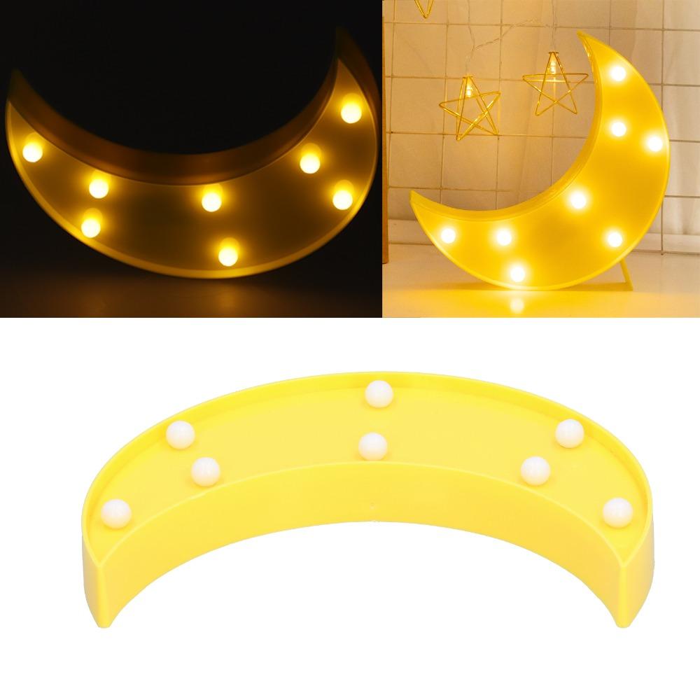 Yellow Moon Night Light Moon Shaped LED Night Light Elegant Ambient Lamp  Holiday Party Decor