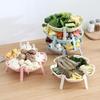 Convenience Household Tools Can Be Superimposed Flower Plate Side Dish Tableware Fruit Small Plate Dessert Plate Accessories