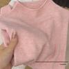 Women's Pink Knit Sweater - Korean Style, Early Autumn 2025 Collection