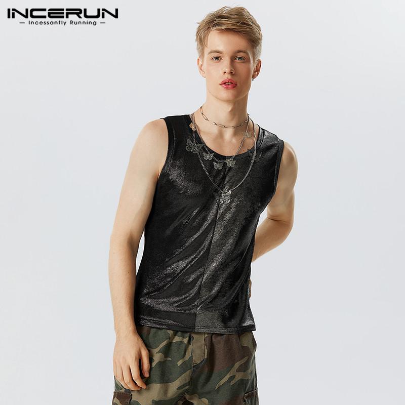 

INCERUN Летние мужские цветные майки без рукавов