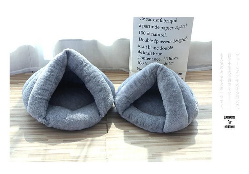 Four Seasons Semi-Enclosed Pet Bed: 3D Warm Cat and Small Dog Bed Slipper Mat