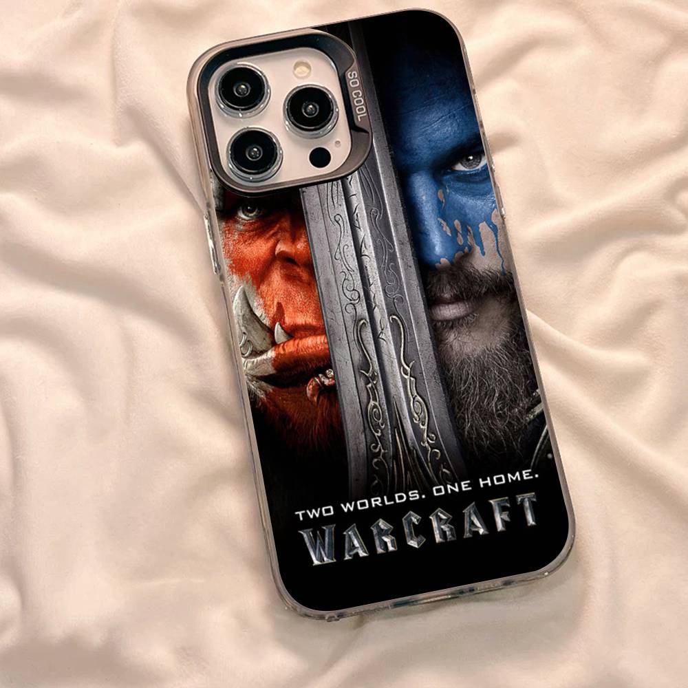 W-World Of W-Warcraft Game Retro Phone Case For IPhone 16 15 14 13 12 11 Pro Max 17 Plus Colorful Cover