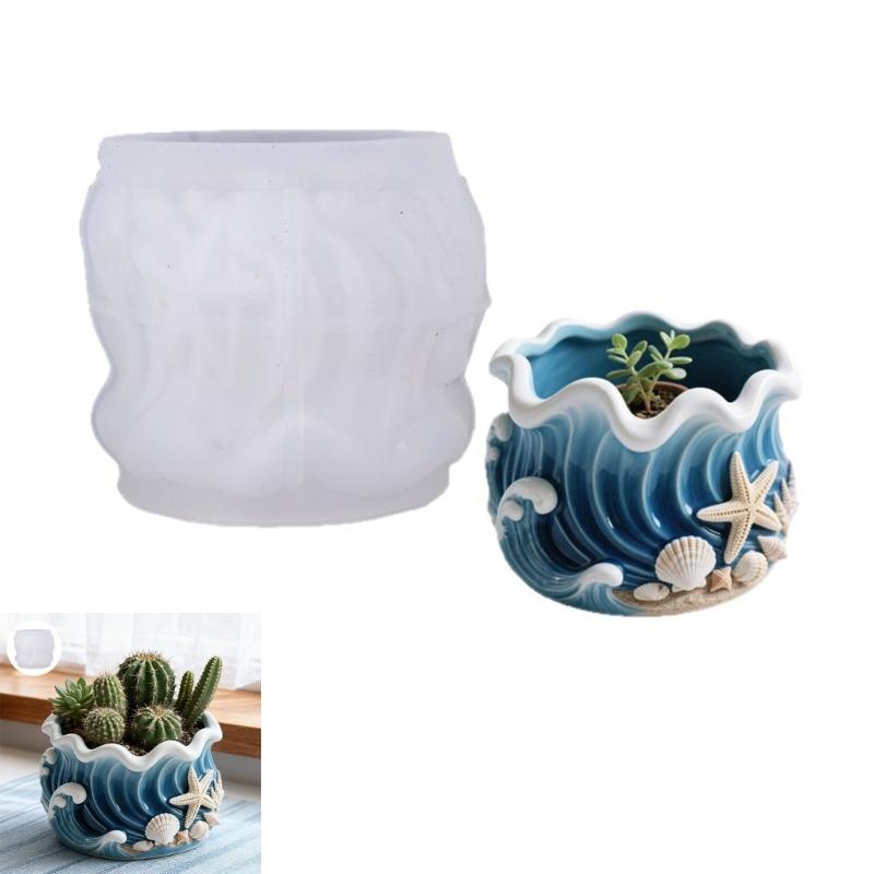Flexible Tint Curved Silicone Mold for Resin Jewelry Making Crafting Nonstick Perfect for Greenery and Decorative Holder