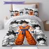 Son Goku Pattern Bedding,Quilt Set Quilt Cover Pillowcase Home Birthday Gift (1 * duvet cover + 2 * pillowcase, without core)