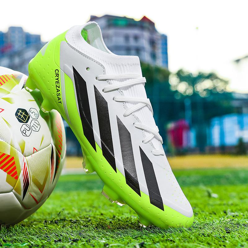 New Men Soccer Shoes Cleats Training Football Boots Sport Boys Long Spikes Outdoor Non Slip Adult Breathable Match Comfortable
