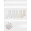 5 Pairs of Women's Summer Thin Style All Kinds of Mesh Hollow Wooden Ear Side Tube Stack Socks