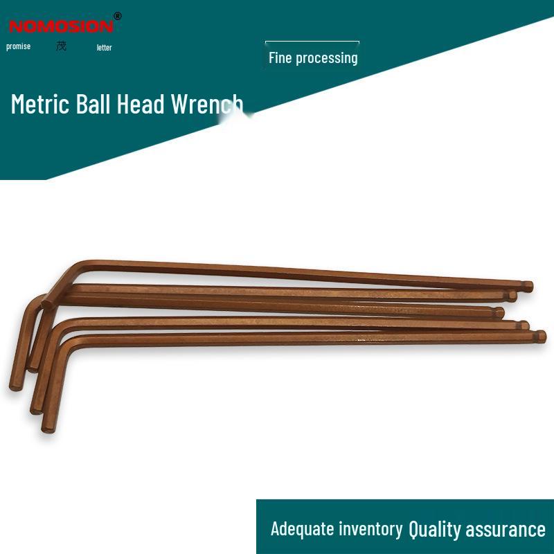 Metric S2 Ball End Hex Key, Flat Head Hex Socket Wrench L2.0L12