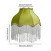 Bell-Shaped Lampshade in Velvet with Decorative Tassels And Fringes, Light Ideal for Floor Or Table