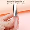 Transparent Silicone Lip Brush with Lid - Portable Lipstick Smudge and Balm Tool
