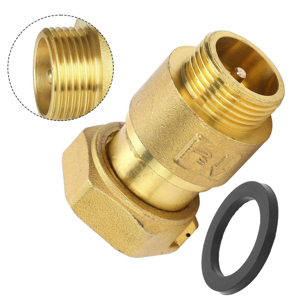 Telescopic Swing Brass Check Valve Way for Water Meter Systems Easy Install Threaded Connector DN15 DN20 DN25 Sizes