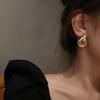 Korean Retro Minimalist Hoop Earrings for Women - High-End Cool Niche Style Ear Jewelry