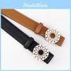 Damen Ledergürtel mit Perlenverzierungen und Legierungs-Schnalle für Freizeitkleider und Jeans-Accessoires
