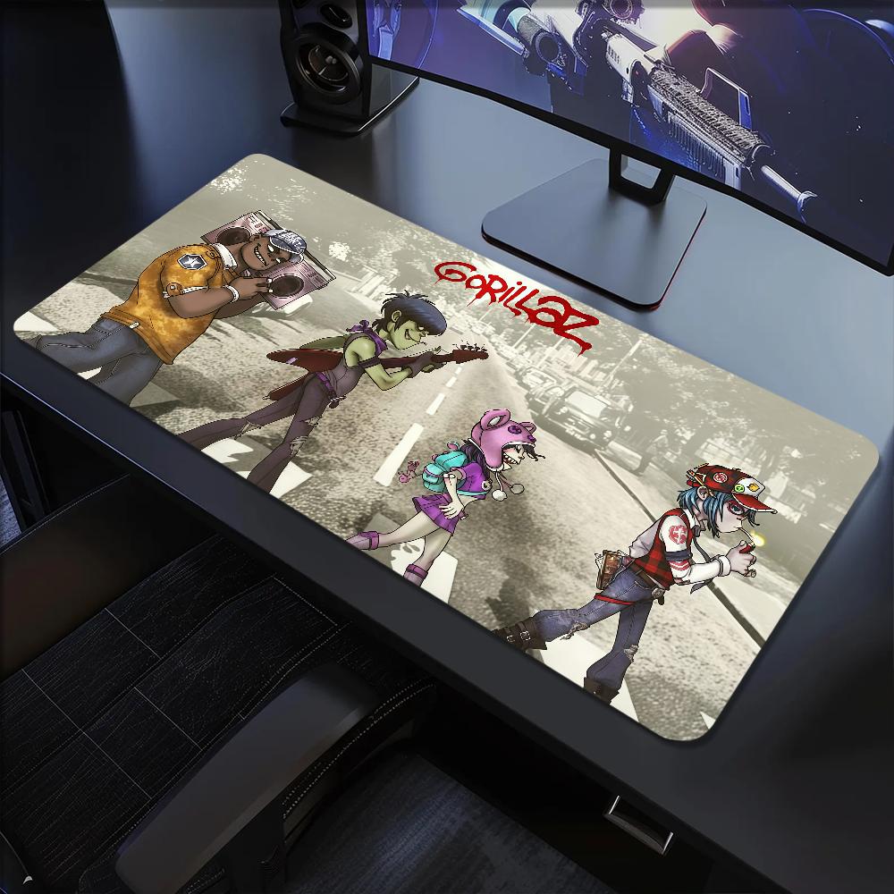 Virtual band Demon Days G-Gorillaz q Mouse Pad Large Desk Mat Keyboard Ergonomic Office Rubber PC Non-slip Anti-fray Home Custom