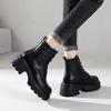 Die erste Schicht Rindsleder Martin Stiefel für Damen im Herbst und Winter 2025, die neuen Muffin-Plateau-Schnürleder-Retro-Kurzstiefel für