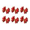 6pcs Elegant Napkin Ring Red-Bow Napkin Rings for Dining Table Setting Easy Use