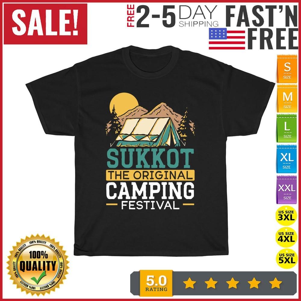 Sukkot The Original Camping Festival Vintage T Shirt Men Women Fashion NEW 2023