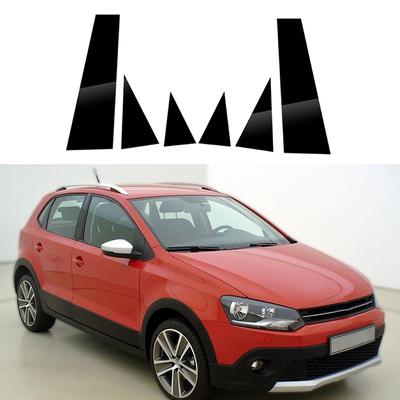 6pcs Car Window Pillar Posts Trim Cover Fit for Volkswagen Polo Mk5 (6R/6C/61)5-Door Hatchback 2011-2018 Car Stickers
