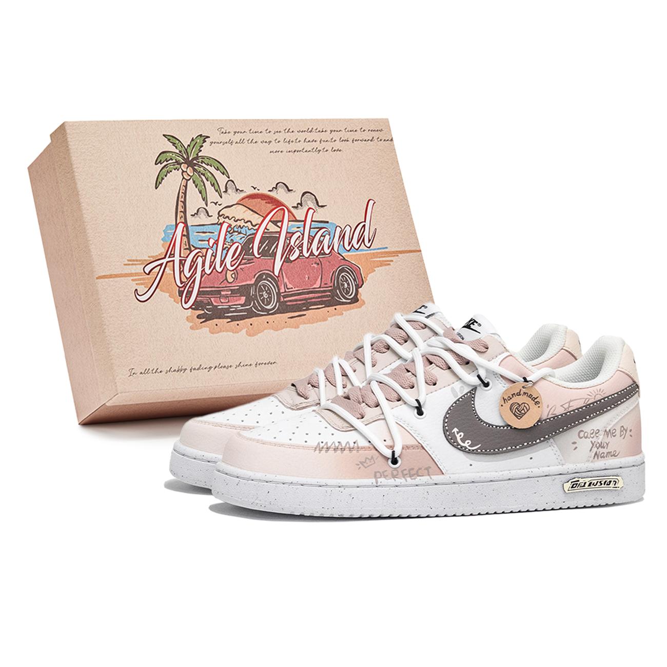 

Nike Court Vision 1 Lively Island, Box, Beautiful Wish Abrasion Resistant Abrasion Resistant Low top Skateboard Shoes DH2987-101(Team799-S-BOX) 40.5