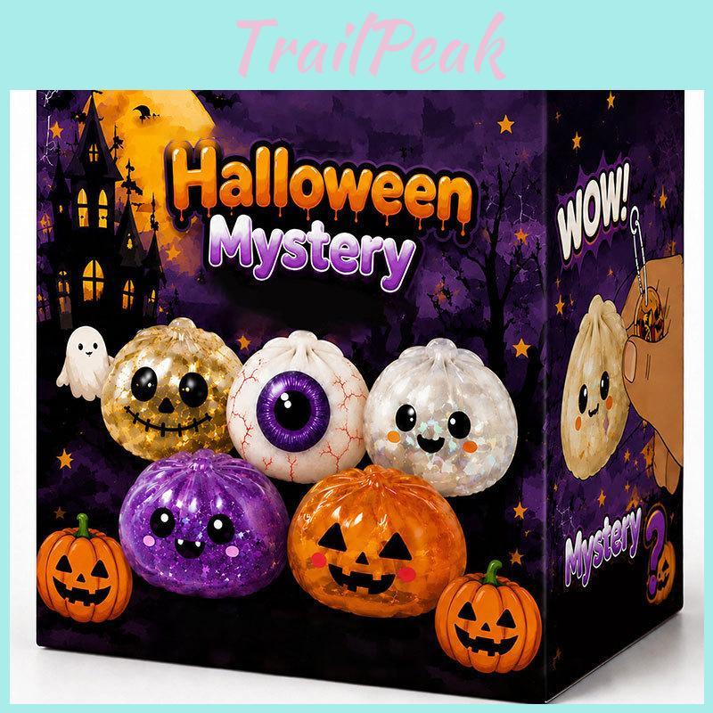 Halloween Ghost Stress Relief Toy Set With Tpr Material For Relaxation And Anxiety Relief