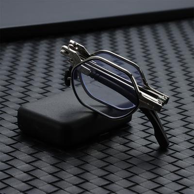 1pc unissex moda dobrável óculos de leitura portátil anti uv400 anti fadiga ocular bloqueio de luz azul óculos de leitura