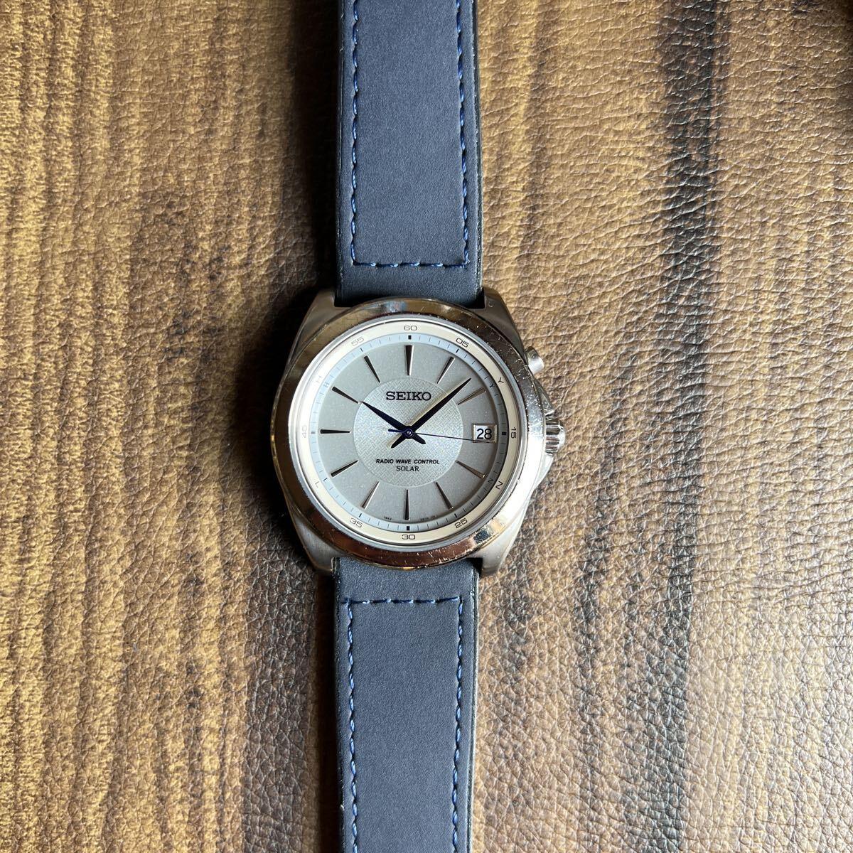 SEIKO Eco Drive Радио-Солнечные Рабочие Часы 7B22-0AL0 Мужские Часы