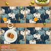 4pcs Placemats Suitable Table Decor with Black Cat & Pumpkins - Heat-Resistant Table Suitable For, Fall Parties, Rectangular Dining Table Protecto