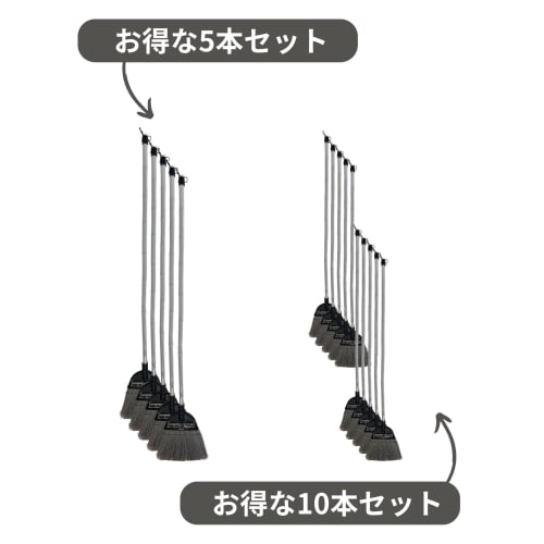 Nippon Cleantec BP Garden Broom with Long Synthetic Handle, 25cm Wide X 126cm Long, Outdoor Use, Strong Synthetic Fiber, Cleans Fine Dust and Coarse D