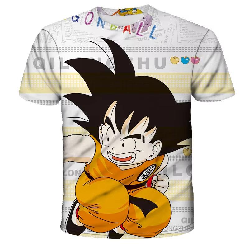 2026 Summer Dragon Ball T Shirt Kids Tops Tee Anime Figures Son Goku