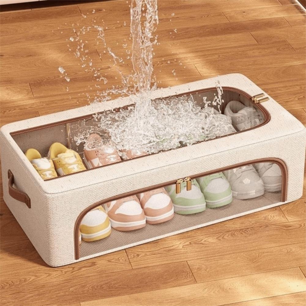 Sturdy Handles Clothes Quilt Storage Box Clear Window Shoe Storage Box Shoe Holder Wardrobe