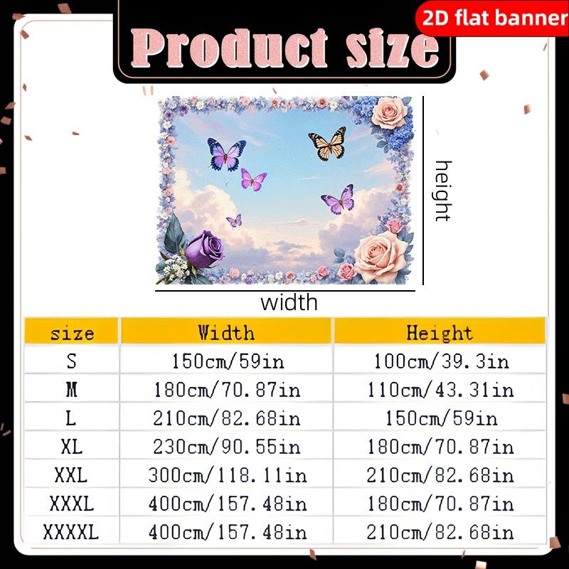 2D Flat Banner Dreamy Soft Color Background Cloth Suitable for Decorating Banners for Weddings Home Parties and Backgrounds