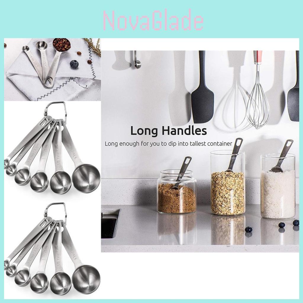 Modernes Edelstahl-Messlöffel-Set Mit Präziser Skala Zum Backen Und Kochen