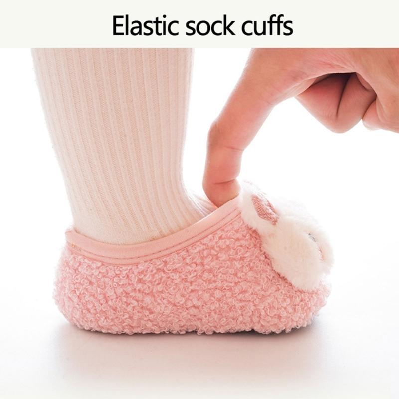 1 Pair Baby Anti Skid Walking Shoes Indoor Toddlers Shoes Non-slip Warm Floor Socks Prewalker for Autumn and Winter