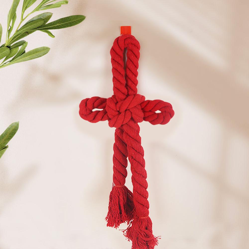 

1pc Modern Cotton Rope New Year Wedding Hanging Ornaments - DIY Festive Chinese Knot Decorations for New Year&Living Room Decor
