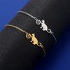 My Shape Cat Charms Bracelets for Women Girls Cute Animal Kitten with Yarn Balls Pendant Adjustable Link Chain Bangle Jewelry