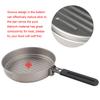 Lixada 1100ml Titanium Fry Pan Ultralight Grill Frying Pan with Folding Handle for Outdoor Cooking Camping Hiking
