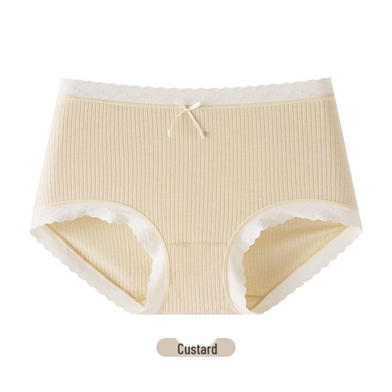 Women s Thermal Pants: Mid-Waist Brushed Underwear with Acrylic Self-Heating and 7A Mulberry Silk Antibacterial Crotch. L (Recommended 90-130 jin)
