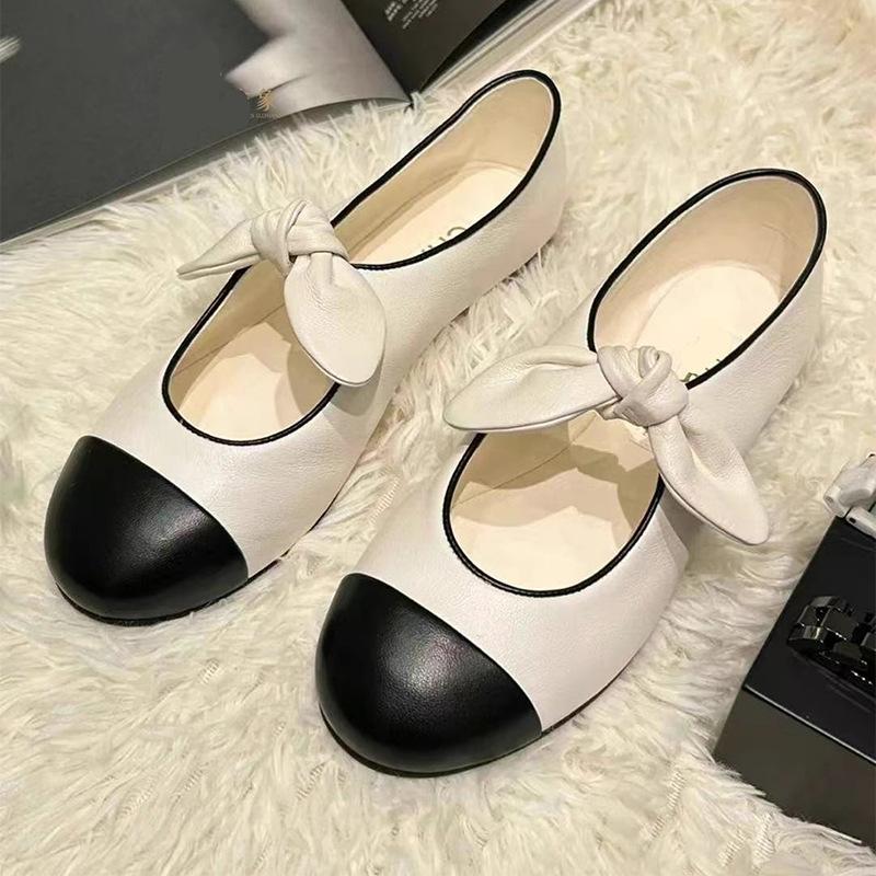 Little Fragrance Bow Mary Jane Single Shoe Ballet Flats