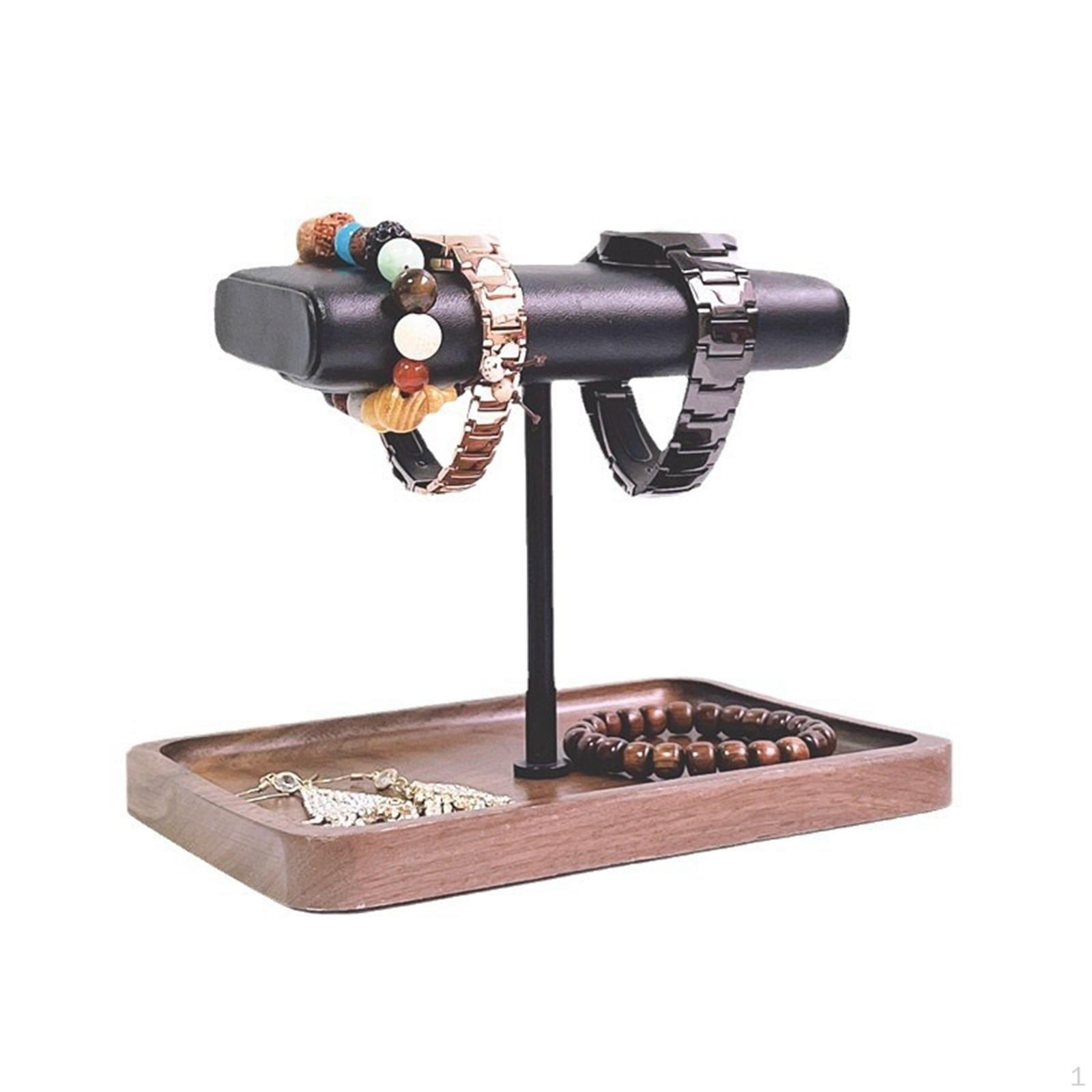 

Подставка для часов, стеллаж для хранения ювелирных изделий, держатель для браслета из искусственной кожи, для колец-гвоздиков Black rod