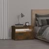 Vidaxl LED Nightstand, Smoked Oak, 60X35X40 Cm