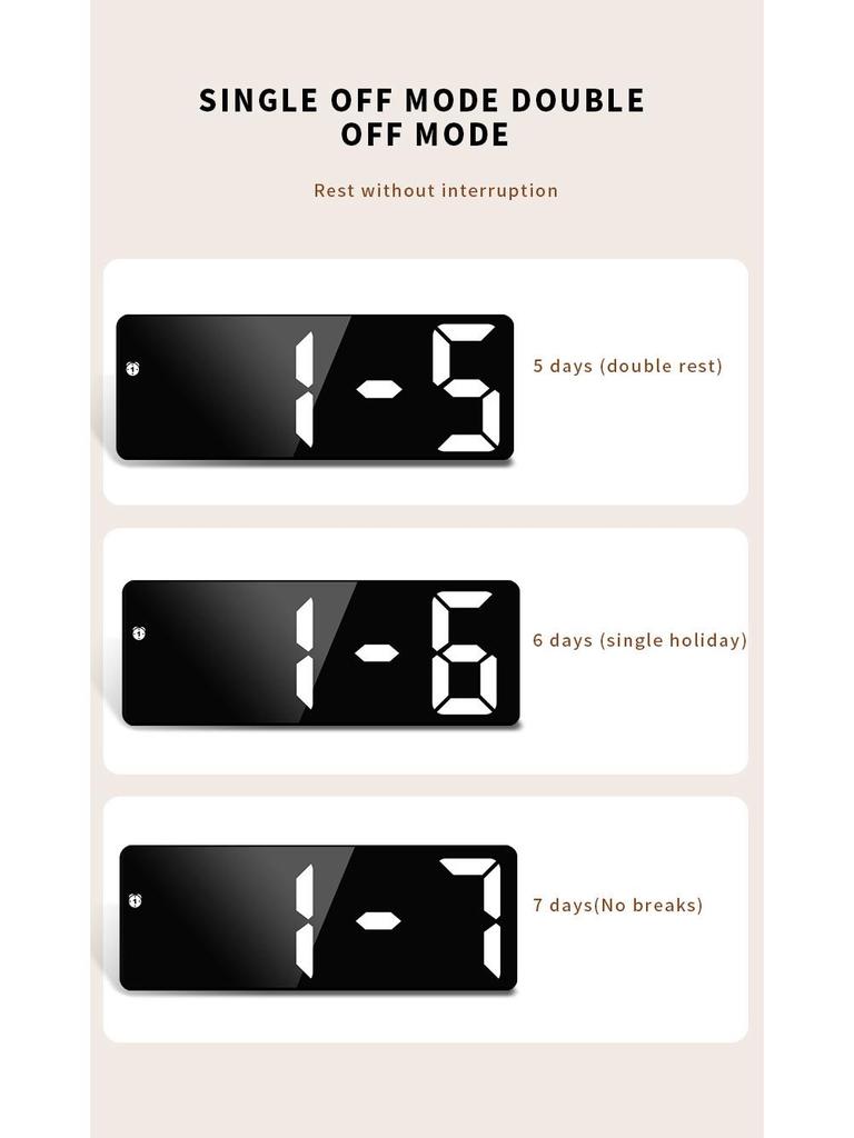 LED Digital Alarm Clock with 12/24-Hour Display