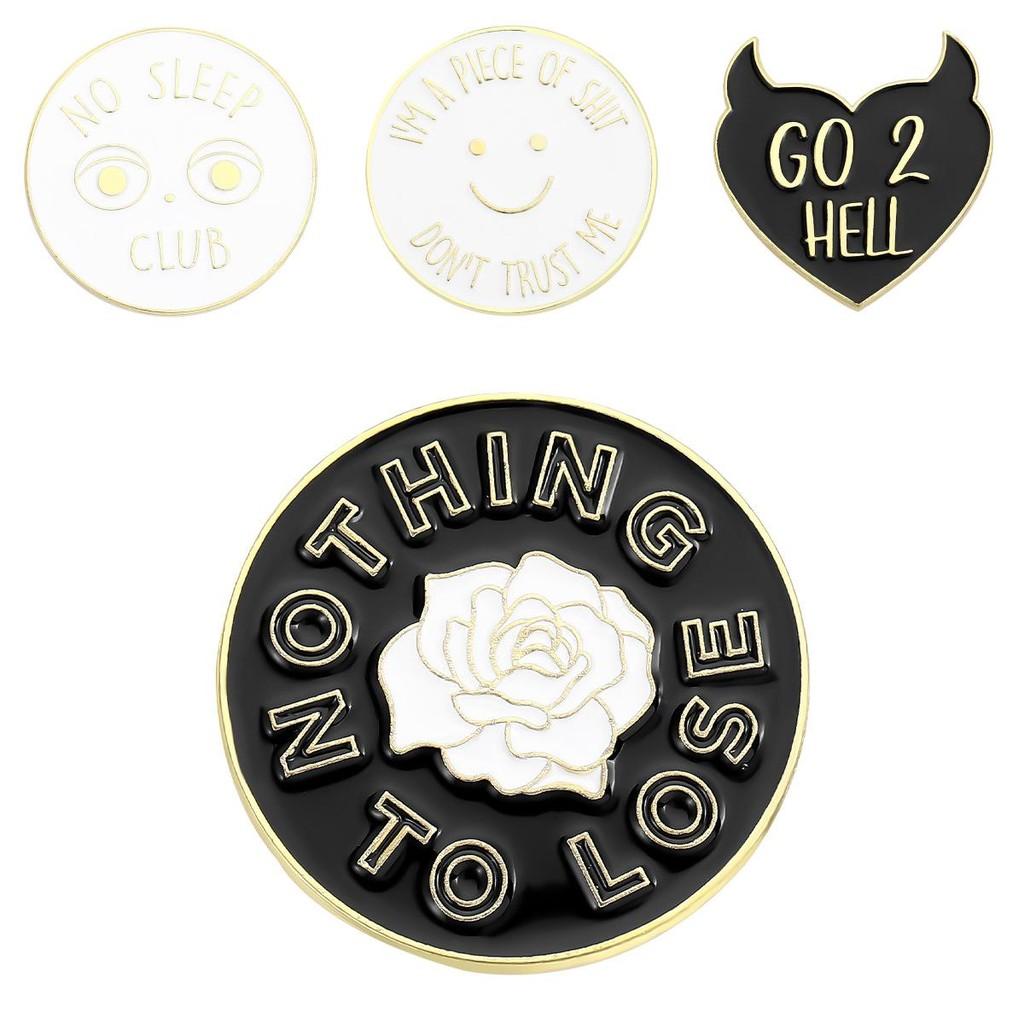 Creative Cartoon Cat Brooch Stylish Personalized Letter Pin For Fashion Accessories