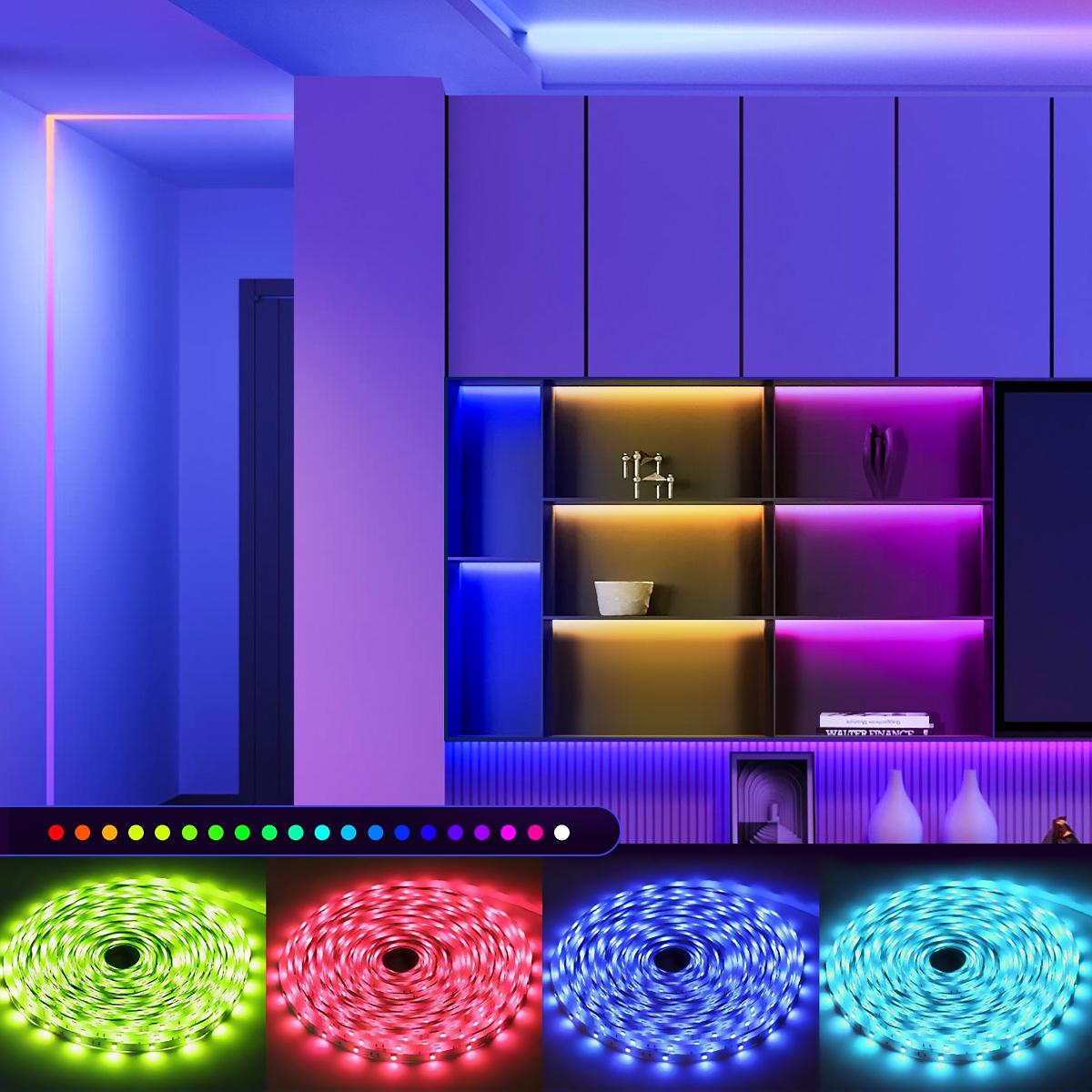 

Светодиодная лента RGB с питанием от USB, 3-кнопочный контроллер с цветными вариациями подсветки телевизора для комнаты, подарков, вечеринки
