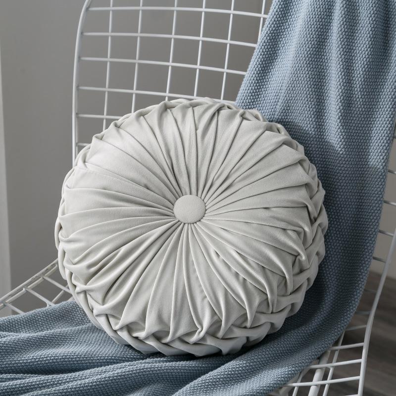 Fløyelspute Myk dekorativ solid rund sittepute for hjemmeinnredning Sofa Sofa Stol Soverom Gulv Innflyttingsgave