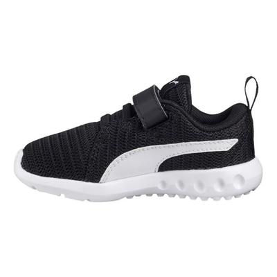 Carson 2 V Velcro Durable Low Top Kids Casual Shoes Kids Sneakers Black White 190565-02